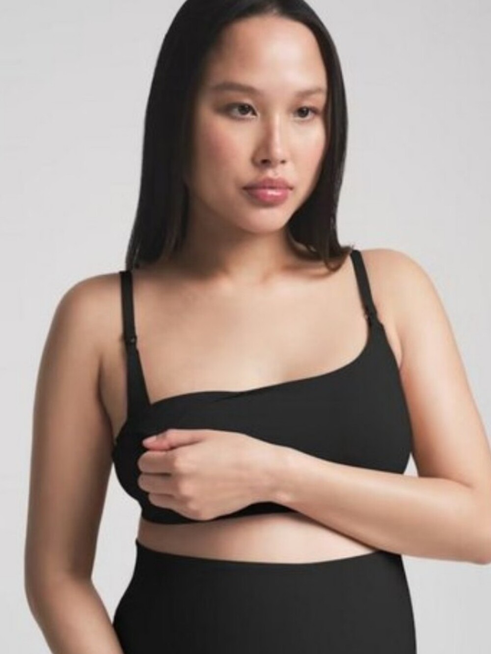 Skims New Fits Everybody Nursing Maternity Scoop Bralette Black Onyx Size L